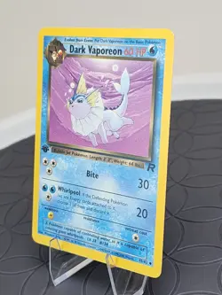 FIRST EDITION DARK VAPOREON #45/82 POKEMON CARD TEAM ROCKET Set Near Mint - Image 2