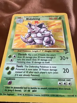 Pokemon Nidoking 11/130 Holographic Stage 2 1999-2000 Base Set Card - Image 3