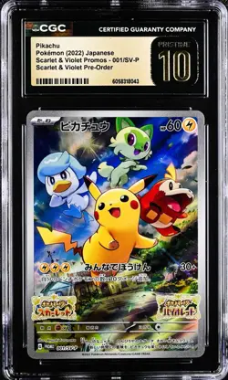 Pikachu 001/SV-P Pokemon Promotional Cards Japanese CGC 10 Pristine - Image 1