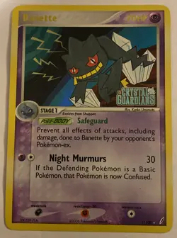 Pokemon TCG English Card ex Crystal Guardians Banette 1/100 Holo Rare - Image 1