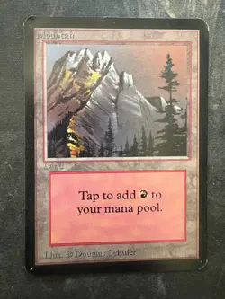 *** ALPHA Mountain (Gray Sky) *** Edge Ding - DUTY FREE - MtG Magic - Image 1