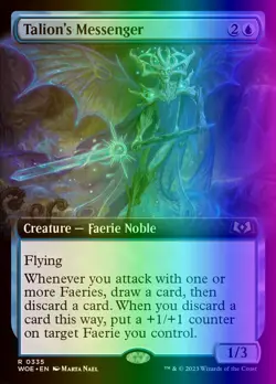 MTG Magic the Gathering Talion's Messenger (335/475) Wilds of Eldraine NM FOIL - Image 1
