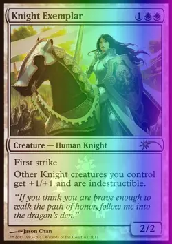 MTG Magic the Gathering Knight Exemplar (A7/38) Resale Promos LP FOIL - Image 1