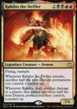 MTG Magic the Gathering Rakdos the Defiler (71/142) Guild Kit RNA LP - Image 1
