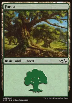 MTG Magic the Gathering Forest (31/65) DDA, Elves vs. Goblins NM - Image 1