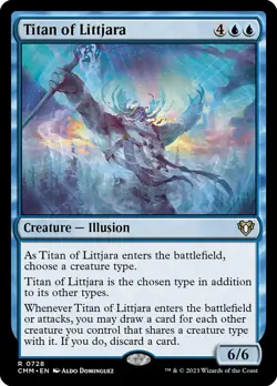 MTG Magic the Gathering Titan of Littjara (728/1173) Commander Masters NM - Image 1