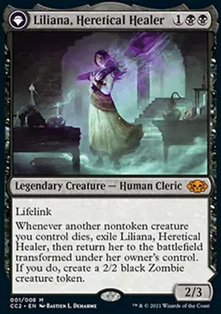 MTG Liliana, Heretical Healer (1/11) Commander Collection Black NM - Image 1