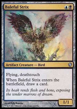 MTG Magic the Gathering Baleful Strix (177/357) Commander 2013 LP - Image 1