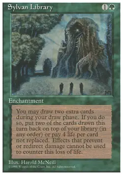 MTG Magic the Gathering Sylvan Library (273/379) Fourth Edition MP - Image 1