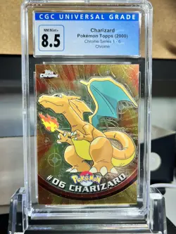 2000 Pokemon Topps Chrome Charizard #6 CGC 8.5 - Image 1