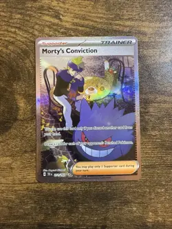 2024 Pokemon Scarlet and Violet Temporal Forces #211/162 Morty's Conviction SIR - Image 1