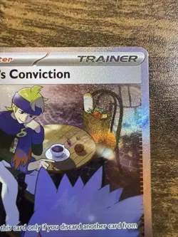 2024 Pokemon Scarlet and Violet Temporal Forces #211/162 Morty's Conviction SIR - Image 3