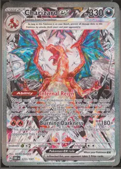 2023 POKEMON OBF EN OBSIDIAN FLAMES 223 CHARIZARD EX SPECIAL ILLUSTRATION RARE - Image 1