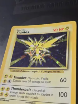 Pokemon TCG 1999 Zapdos Base Set 16/102 Unlimited Holo- HP/damage - Image 3