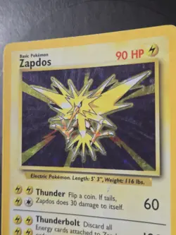 Pokemon TCG 1999 Zapdos Base Set 16/102 Unlimited Holo- HP/damage - Image 4