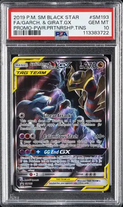 2019 POKEMON SM BLACK STAR PROMO #SM193 FULL ART/GARCHOMP & GIRATINA GX PSA 10 - Image 1