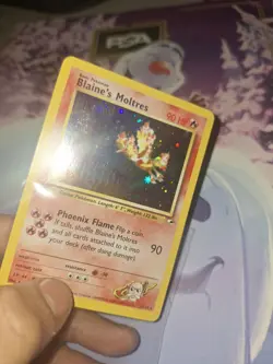 1st Edition Blaine's Moltres 1/132 Gym Heroes Holo Rare Vintage Pokemon Card - Image 4