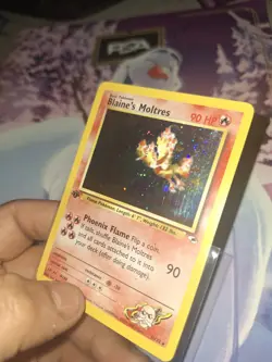 1st Edition Blaine's Moltres 1/132 Gym Heroes Holo Rare Vintage Pokemon Card - Image 5