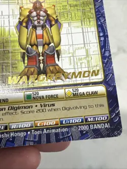 WarGreymon BO-148 Gold Foil Digimon Digi-Battle Card TCG Series 3 - Image 2