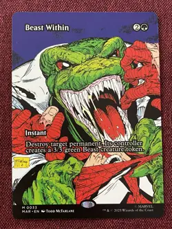 Beast Within #33 FULL ART NM/M MTG Spiderman Magic Card Marvel - Image 1