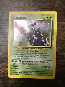 Heracross Neo Genesis Holo Unlimited Rare Pokemon TCG Card 6/111 NM Condition - Image 1