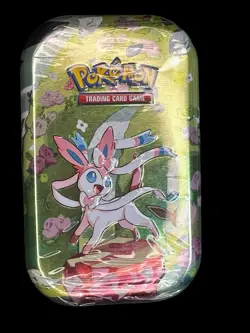 Sylveon Prismatic Evolutions Mini Tin SEALED - 2 Packs + Coin + Art Card - Image 1