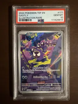 Pokemon Gastly Illustration Rare Card Temporal Forces 177/162 PSA 10 - Image 1