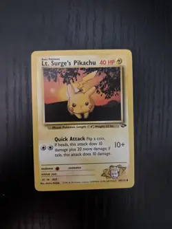 Pokemon TCG Lt. Surge's Pikachu Card #84/132 Gym Challenge Regular - Image 2