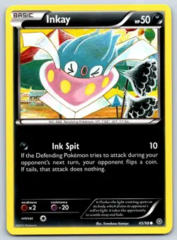 Inkay - XY Ancient Origins 45/98 Tomokazu Komiya Pokemon Card NM - Image 1