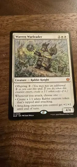 Warren Warleader Bloomburrow Regular Card NM #38 MTG - Image 1