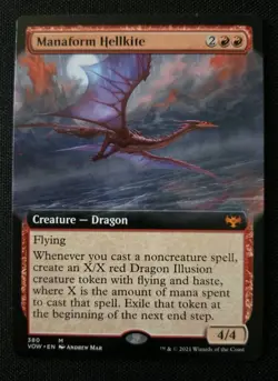 1x Manaform Hellkite - Mythic Non Foil Extended Art Near Mint - VOW MTG Magic - Image 1