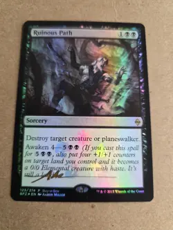 Ruinous Path FOIL Signed By Aaron miller Magic the Gathering - Image 1