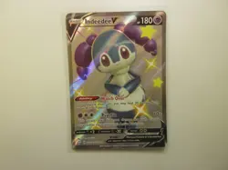 Shiny Indeedee V Full Art Shining Fates Pokemon Card Played - Image 1