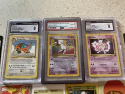 Pokemon Black Star Promo Mew Holo PSA 8 + Mewtwo CGC 8 + Dragonite CGC 8 - Read! - Image 1