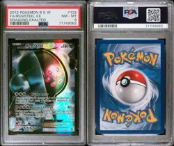 2012 POKEMON BLACK & WHITE #122 FA/REGISTEEL EX DRAGONS EXALTED PSA 8 - Image 3