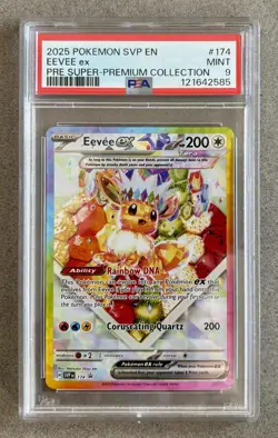 PSA 9 MINT Pokemon Eevee ex 174 Prismatic SuperPremiumCollection Promo BlackStar - Image 3