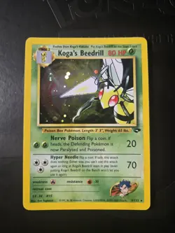 Pokemon TCG WOTC Gym Challenge Kogas Beedrill 9/132 Holo Unlimited Rare/NM/ LP - Image 1