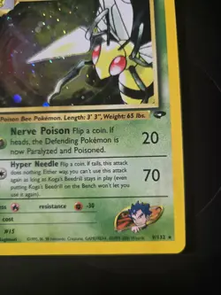Pokemon TCG WOTC Gym Challenge Kogas Beedrill 9/132 Holo Unlimited Rare/NM/ LP - Image 3