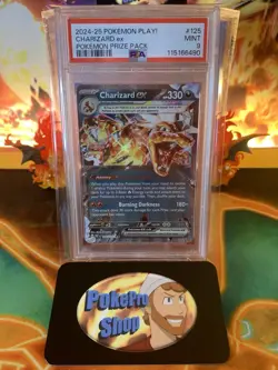 2024-25 Play! Pokemon Prize Pack Charizard EX 125 - PSA 9 MINT - Image 1