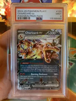 2024-25 Play! Pokemon Prize Pack Charizard EX 125 - PSA 9 MINT - Image 2