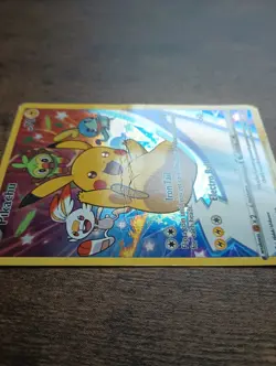 2020 Pokemon Pikachu SWSH020 Black Star Promo Full Art, center crease - Image 4