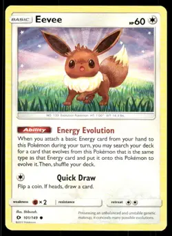 Pokemon TCG Pokemon Eevee Eevee Common Regular - Image 1