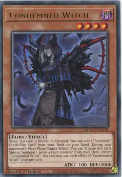 Yugioh Condemned Witch MAGO-EN129 Rare 1st NM x3 Play Set - Image 1