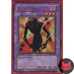 Yugioh Flame Ghost LOB-E023 Rare 1st Edition LP - Image 1