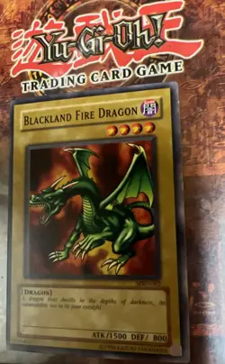 Yugioh 🌟 Blackland Fire Dragon 1996 Kazuki Trading Card Mint - Image 1