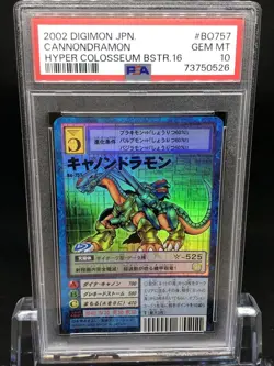 Digimon Card Game Cannondramon BO757 PSA10 Vintage Rare Japanese TCG Gem - Image 1