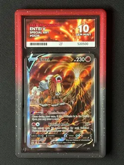 ACE 10 Entei V Gg36/Gg70 Pokemon Card Crown Zenith: Galarian Gallery GEM MINT - Image 1
