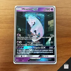 Mewtwo GX 78/73 Mewtube SM Shining Legends Pokemon Pack Fresh Brazilian Card NM - Image 1