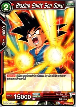 Dragon Ball Super Card Game Blazing Spirit Son Goku BT4-005 Regular Common - Image 1