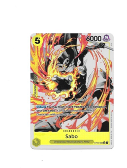 One Piece Card Game Sabo ST13-008 SR Super Rare Promo Ultra Deck Foil Card NM - Image 1
